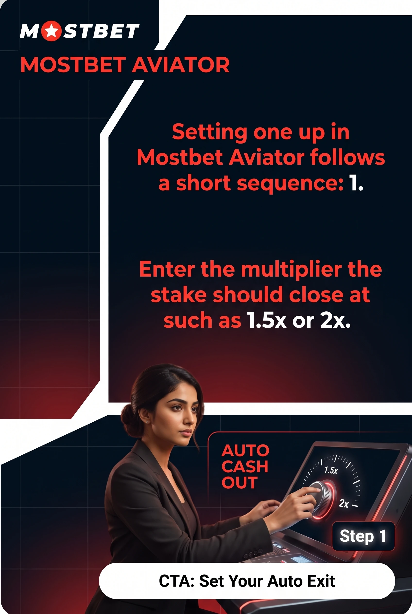 Setting an automatic cash-out point in Aviator