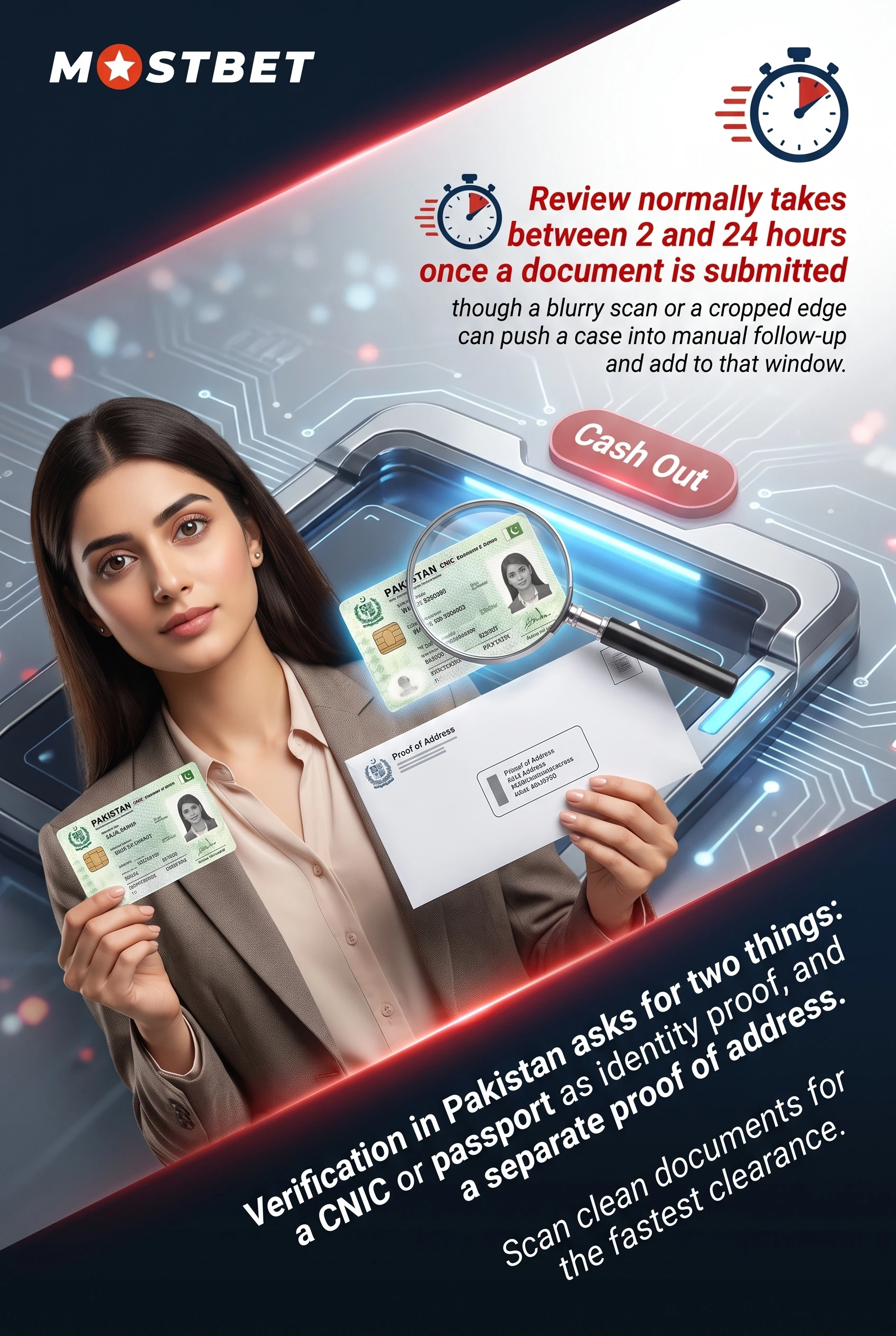 Submitting identity documents for Mostbet verification